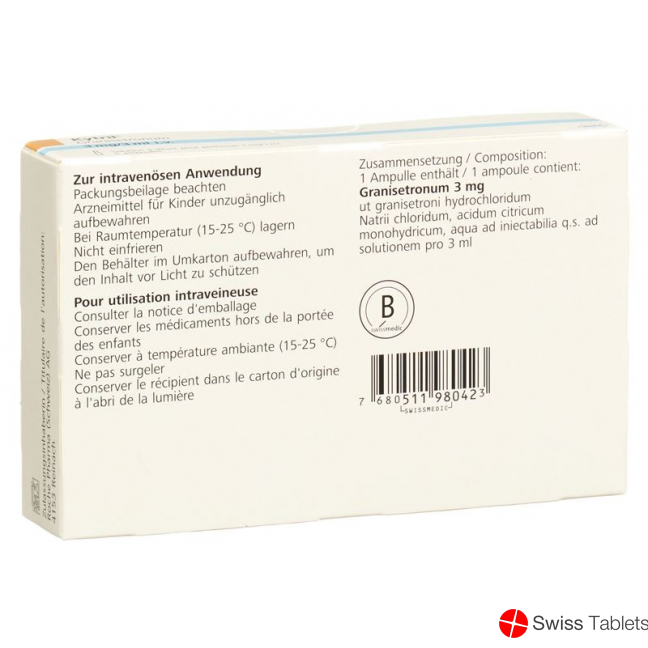 Kytril Infusionskonzentrat 3mg/3ml 5 Ampullen 3ml buy online