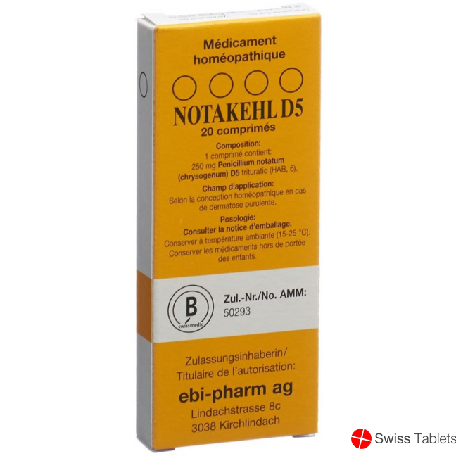 Notakehl Tabletten D 5 20 Stück buy online