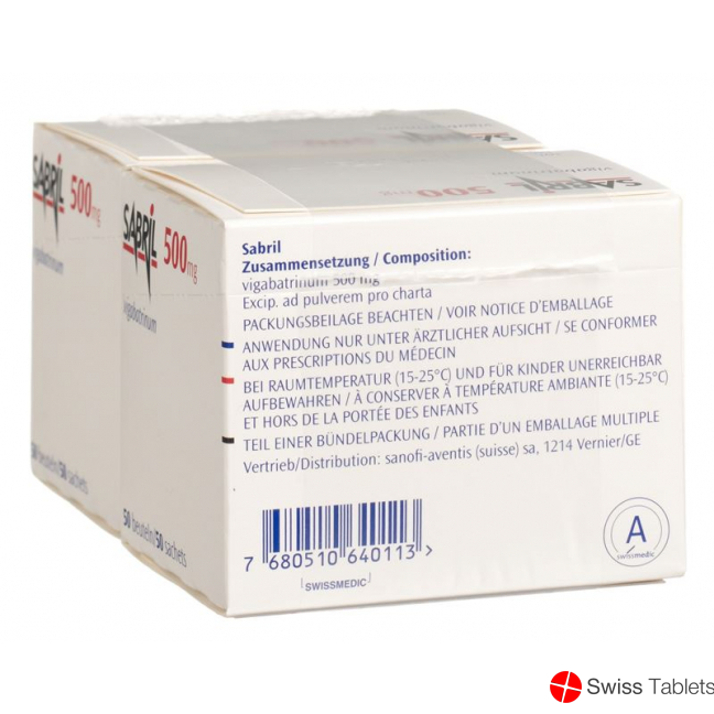Sabril Pulver 500mg Beutel 100 Stück buy online