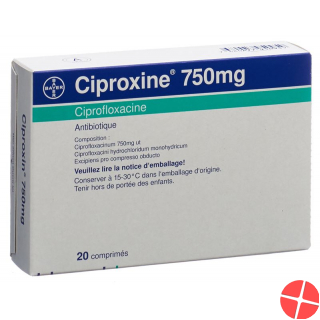 Ciproxin Lacktabletten 750mg 20 Stück