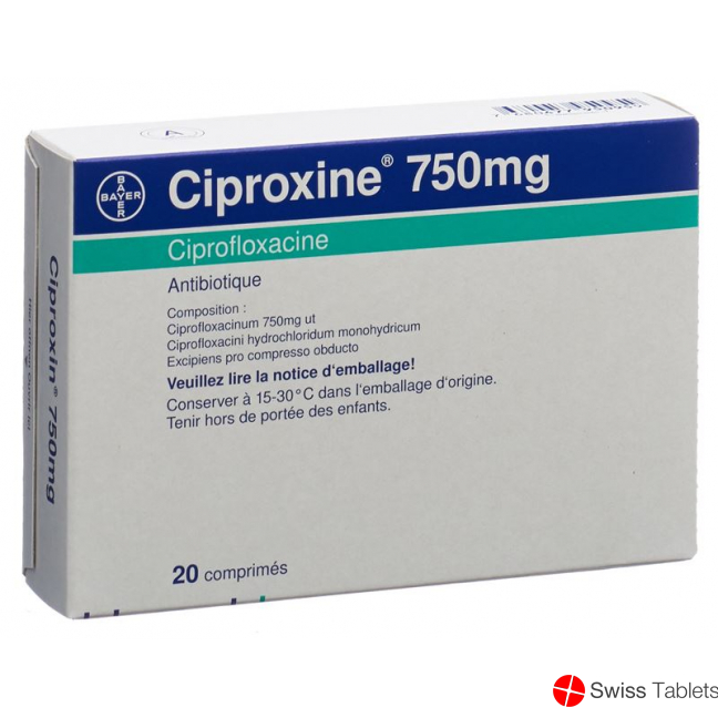 Ciproxin Lacktabletten 750mg 20 Stück buy online