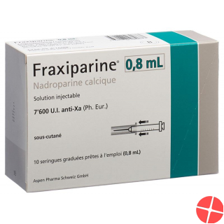 Fraxiparine 0.8ml Injektionslösung 10 Fertigspritzen 0.8ml