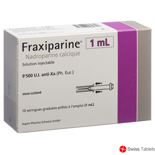 Fraxiparine 1ml Injektionslösung 10 Fertigspritzen 1ml buy online