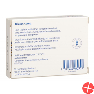 Triatec Comp Tabletten 5mg 5/25 20 Stück