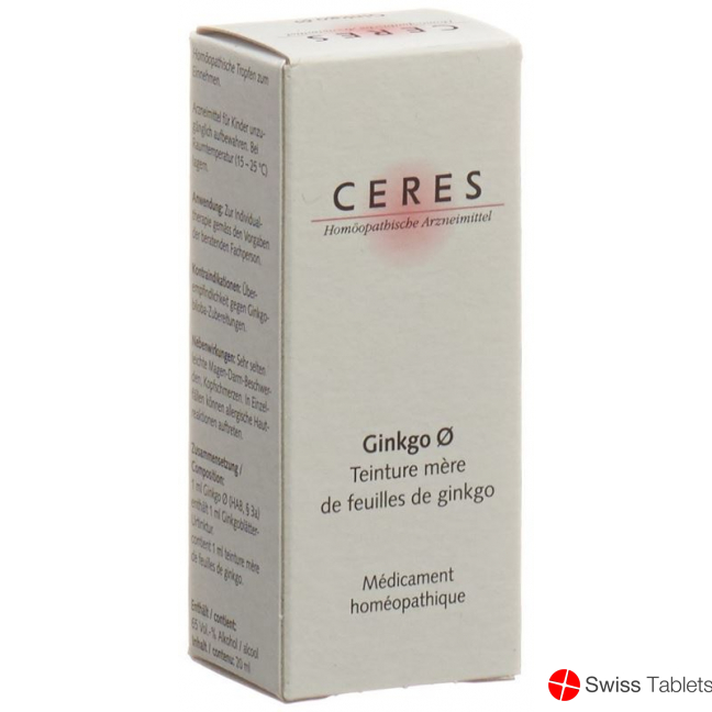 Ceres Ginkgo Urtinktur 20ml buy online