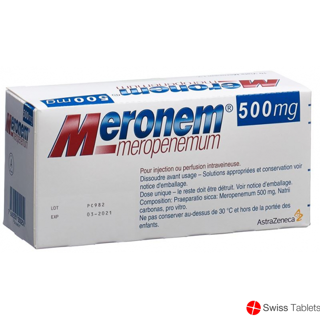 Meronem Trockensubstanz 500mg I.v Durchstechflasche 10 Stück buy online