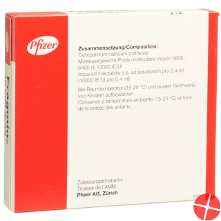 Fragmin Injektionslösung 10000 E/0.4ml 5 Fertigspritzen 0.4ml