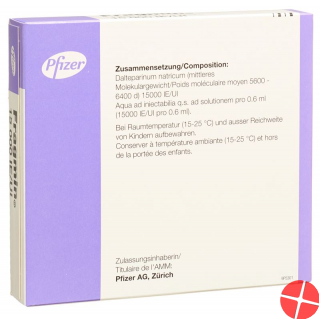 Fragmin Injektionslösung 15000 E/0.6ml 5 Fertigspritzen 0.6ml