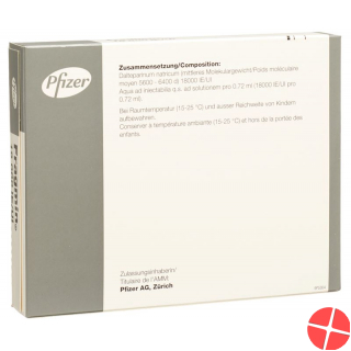 Fragmin Injektionslösung 18000 E/0.72ml 5 Fertigspritzen 0.72 M
