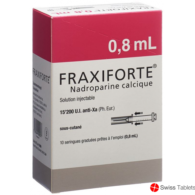 Fraxiforte 0.8ml Injektionslösung 10 Fertigspritzen 0.8ml buy online