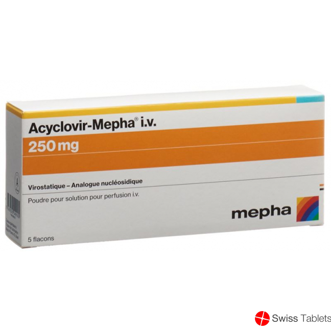 Acyclovir Mepha Injektionslösung 250mg i.v. Durchstechflasche 5 Stück buy online