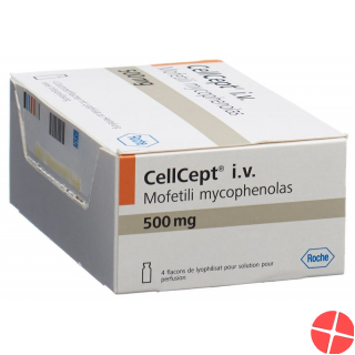 Cellcept i.v. Trockensubstanz 500mg Durchstechflasche 4 Stück