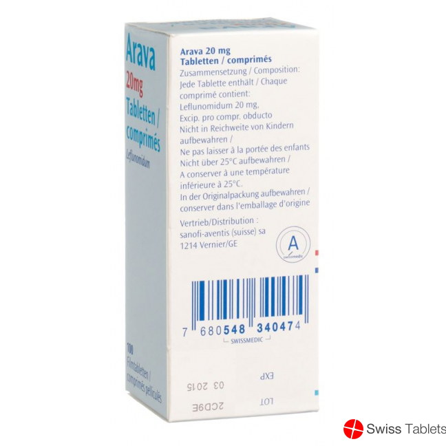 Arava Filmtabletten 20mg 100 Stück buy online