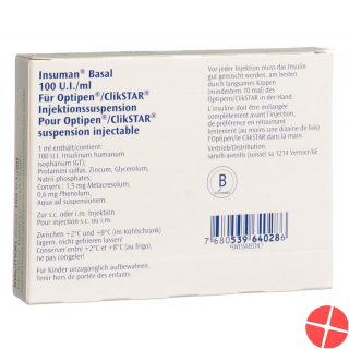 Insulin Insuman Basal Injektionssuspension Optipen 5x 3ml