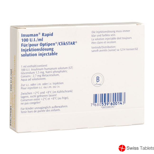 Insulin Insuman Rapid Injektionslösung Optipen 5x 3ml buy online