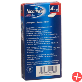 Nicotinell Fruit 4mg 24 Kaugummi