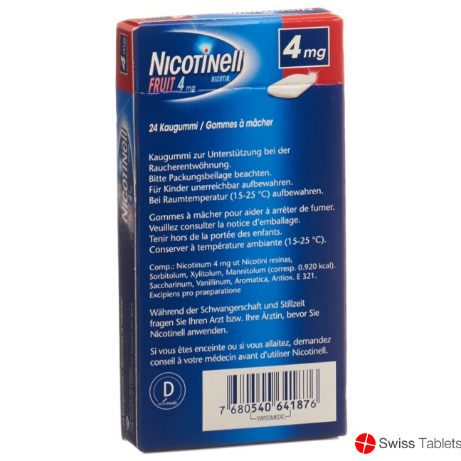 Nicotinell Fruit 4mg 24 Kaugummi buy online