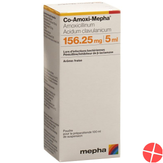Co Amoxi Mepha Pulver 156.25mg Suspension Flasche 100ml