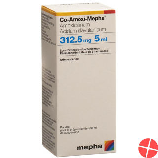 Co Amoxi Mepha Pulver 312.5mg Suspension Flasche 100ml