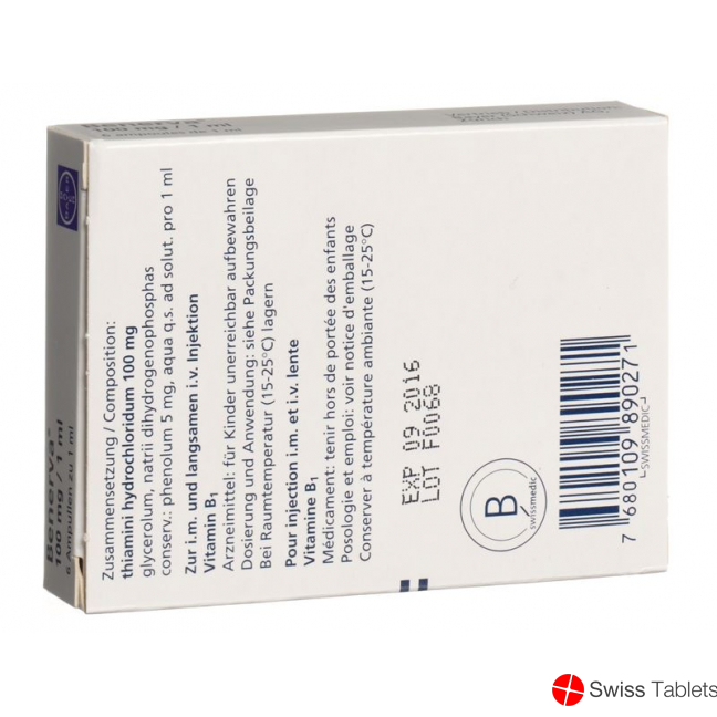 Benerva Injektionslösung 100mg/ml 6 Ampullen 1ml buy online