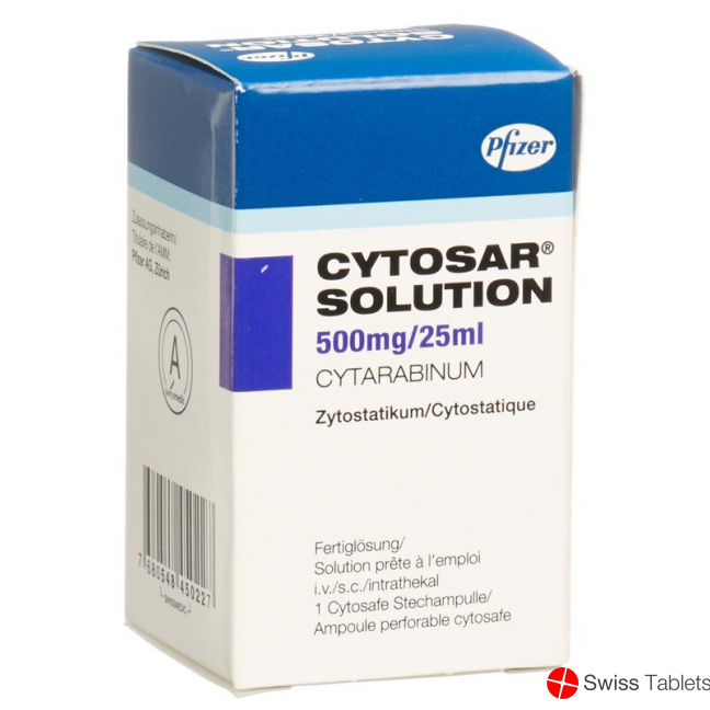 Cytosar Solution Injektionslösung 0.5g/25ml Cytosafe 25ml buy online