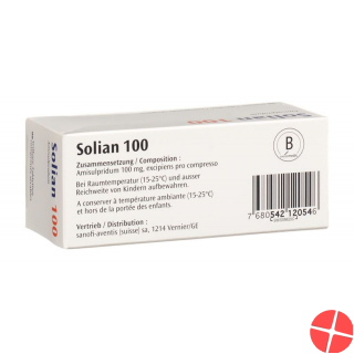 Solian Tabletten 100mg Teilbar 90 Stück