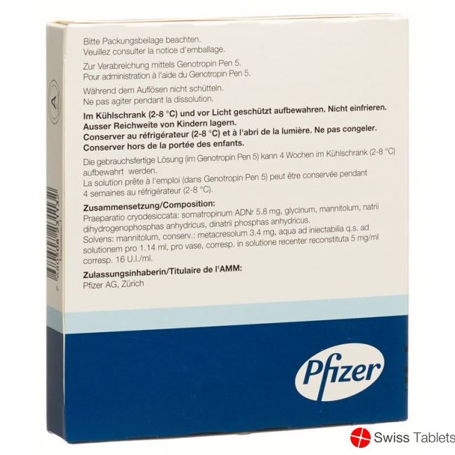 Genotropin Trockensubstanz 5mg C Solv Ampullen 5 Stück buy online