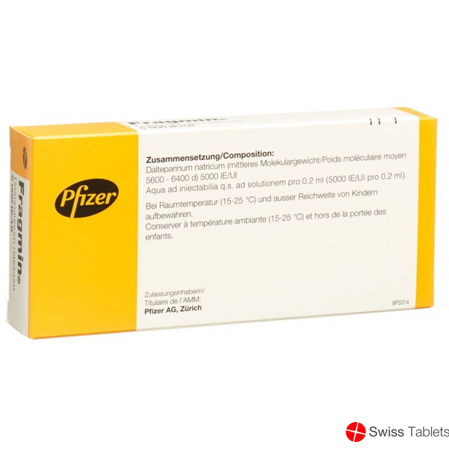 Fragmin Injektionslösung 5000 E/0.2ml 2 Fertigspritzen 0.2ml buy online