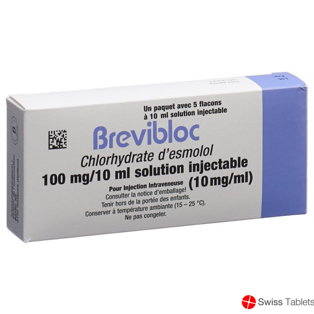 Brevibloc Injektionslösung 100mg/10ml 5 Ampullen 10ml buy online