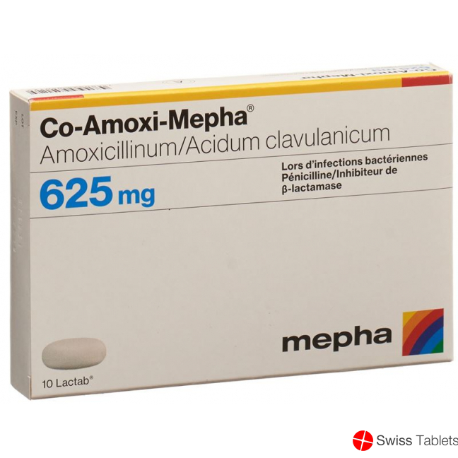 Co Amoxi Mepha Lactabs 625mg 10 Stück buy online
