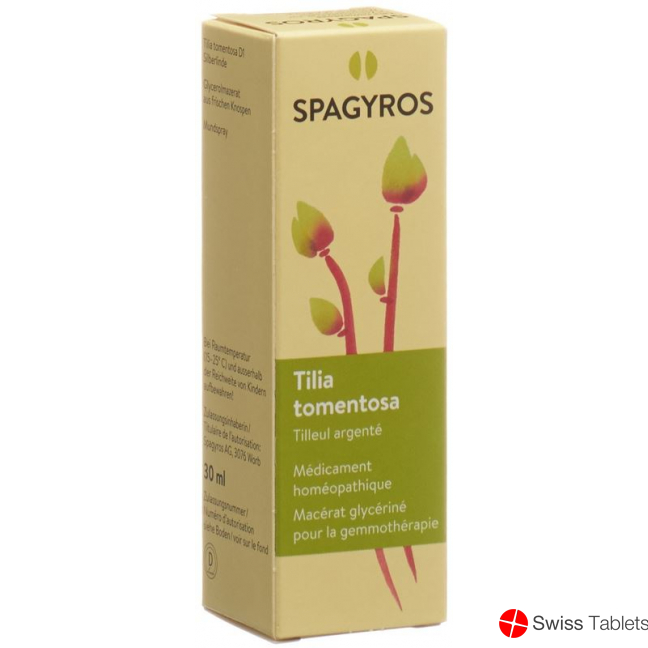 Spagyros Gemmo Tilia Tomentosa Glyc Maz D 1 30ml buy online