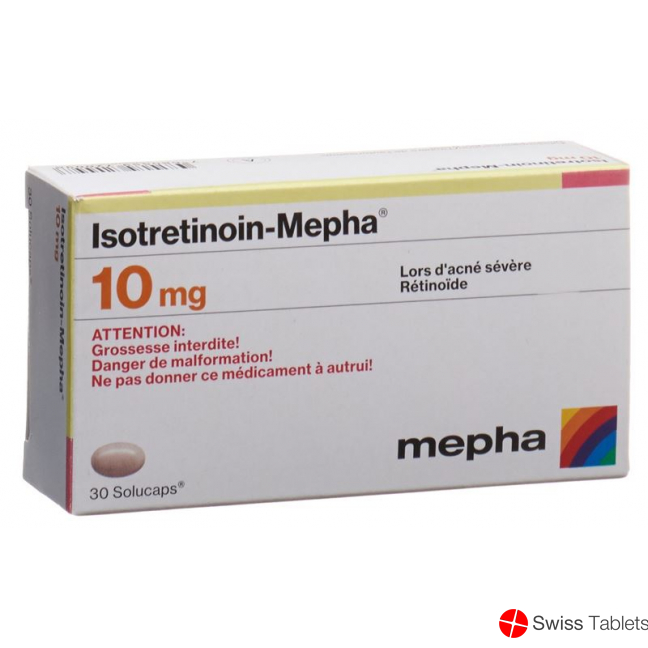 Isotretinoin Mepha Solucaps 10mg 30 Stück buy online
