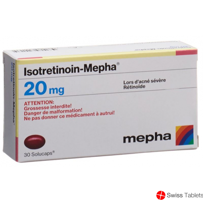 Isotretinoin Mepha Solucaps 20mg 30 Stück buy online