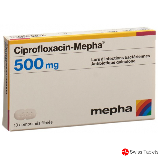 Ciprofloxacin Mepha Filmtabletten 500mg 10 Stück buy online