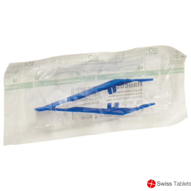 L&r Pinzette Anatomisch Blau Steril buy online