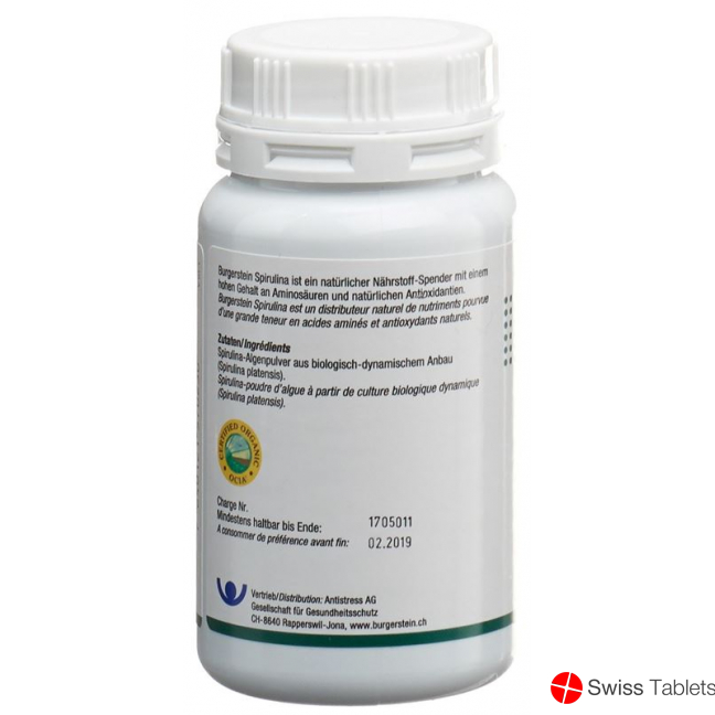 Burgerstein Spirulina tablets Ds 180 pieces buy online