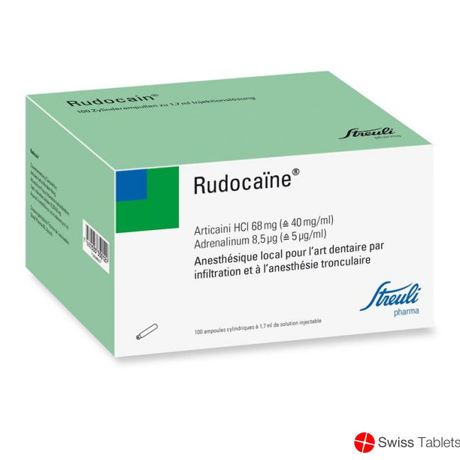 Rudocain Injektionslösung 100 Zyl Ampullen 1.7ml buy online