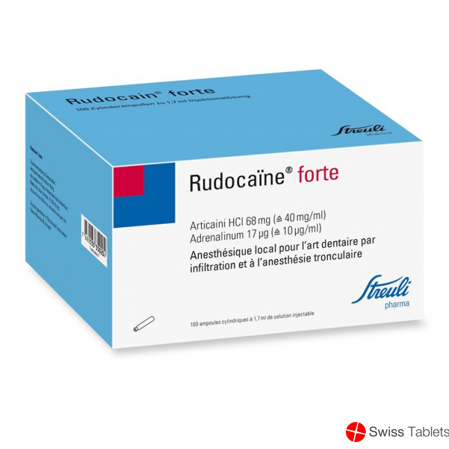 Rudocain Forte Injektionslösung 100 Zyl Ampullen 1.7ml buy online