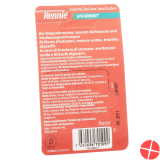 Rennie Spearmint 3x 12 Lutschtabletten