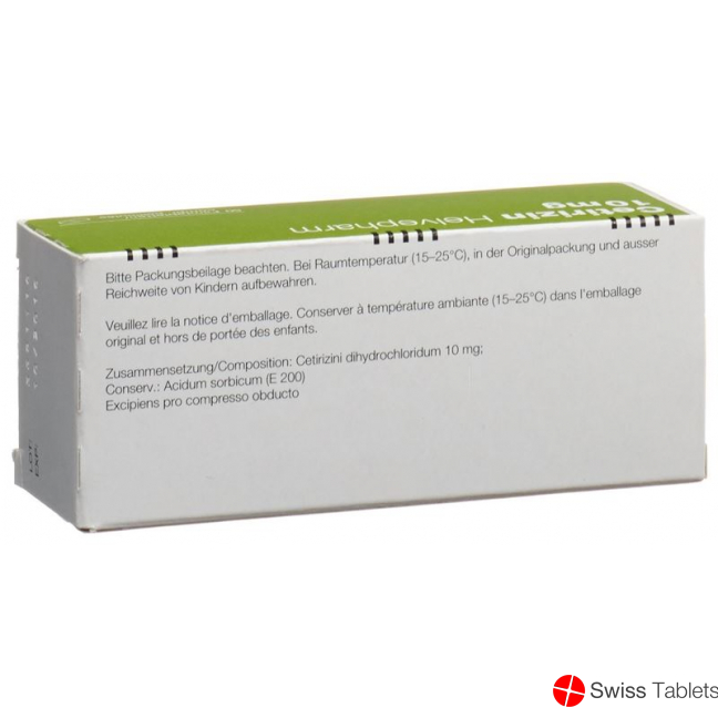 Cetirizin Helvepharm Filmtabletten 10mg 50 Stück buy online
