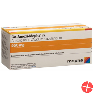 Co Amoxi Mepha Trockensubstanz 550mg Durchstechflasche 10 Stück