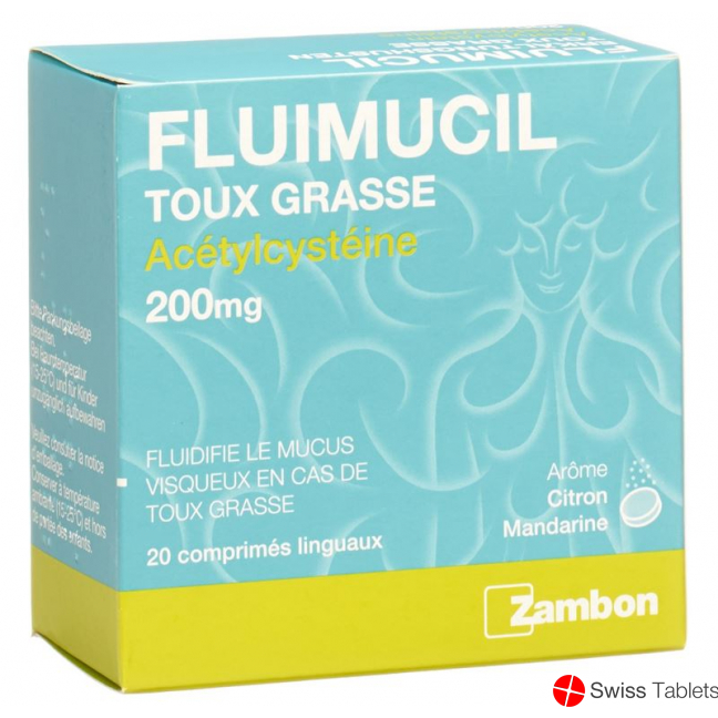 Fluimucil Erkältungshusten Lingual Tabletten 200mg 20 Stück buy online