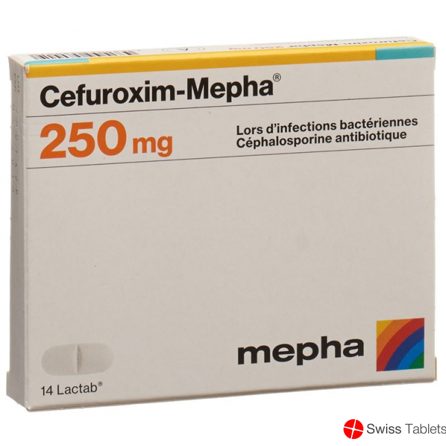 Cefuroxim Mepha Lactabs 250mg 14 Stück buy online
