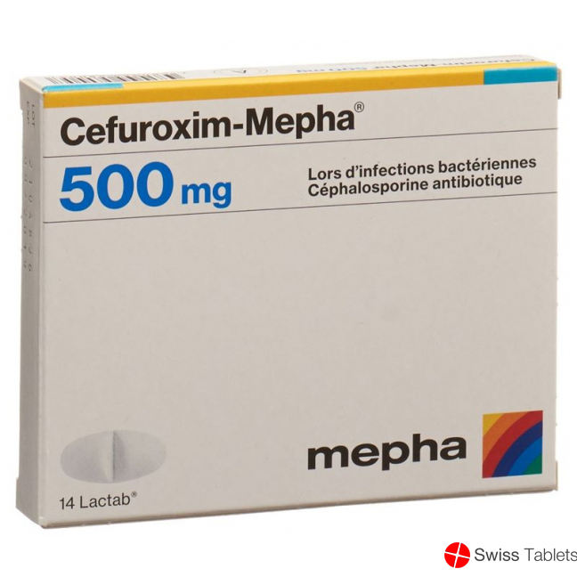 Cefuroxim Mepha Lactabs 500mg 14 Stück buy online