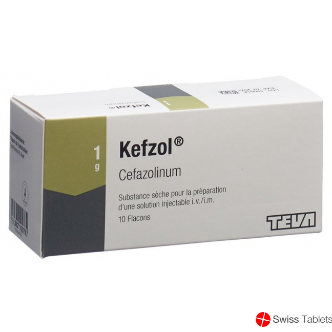 Kefzol Trockensubstanz 1g Durchstechflasche 10 Stück buy online