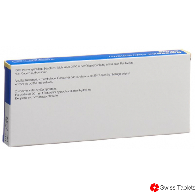 Paroxetin Helvepharm Filmtabletten 20mg 14 Stück buy online