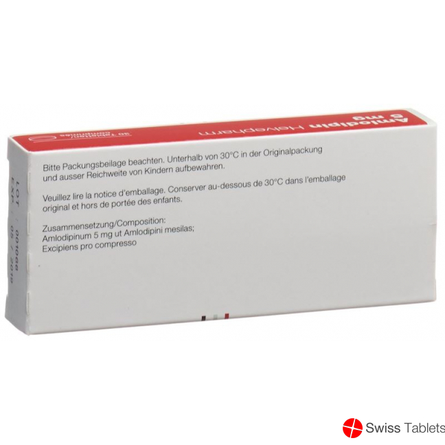 Amlodipin Helvepharm Tabletten 5mg 30 Stück buy online