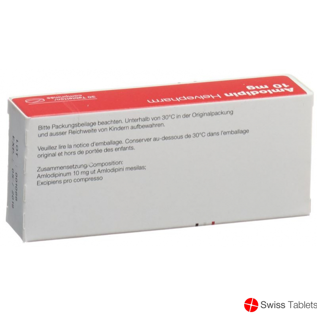 Amlodipin Helvepharm Tabletten 10mg 30 Stück buy online