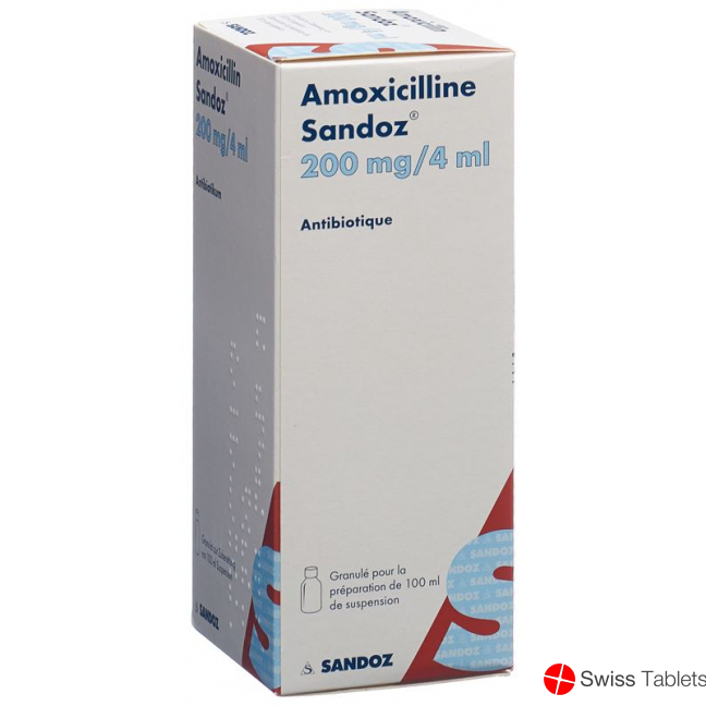 Amoxicillin Sandoz Granulat 200mg/4ml F Sus Flasche 100ml buy online