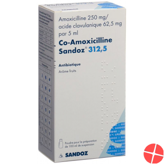 Co Amoxicillin Sandoz Pulver 312.5mg Suspension 100ml